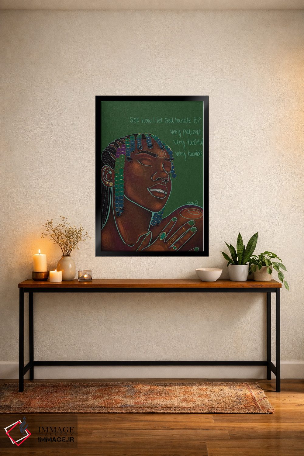 تابلو دکوراتیو "به خدا اعتماد دارم" اثر نیدیا دراز - D5B