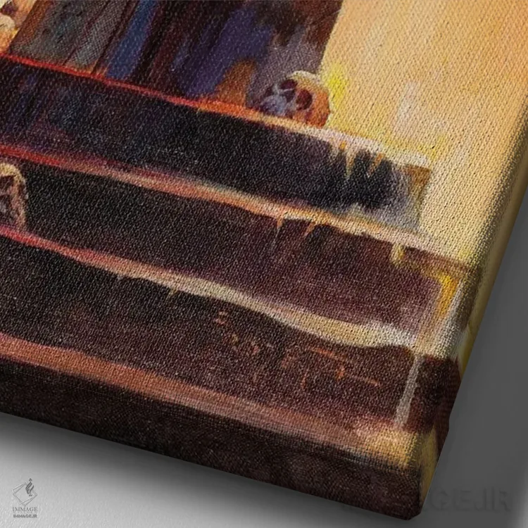 تابلو دکوراتیو "جلاد" اثر فرانک فرزتا - نمای نزدیک بافت بوم