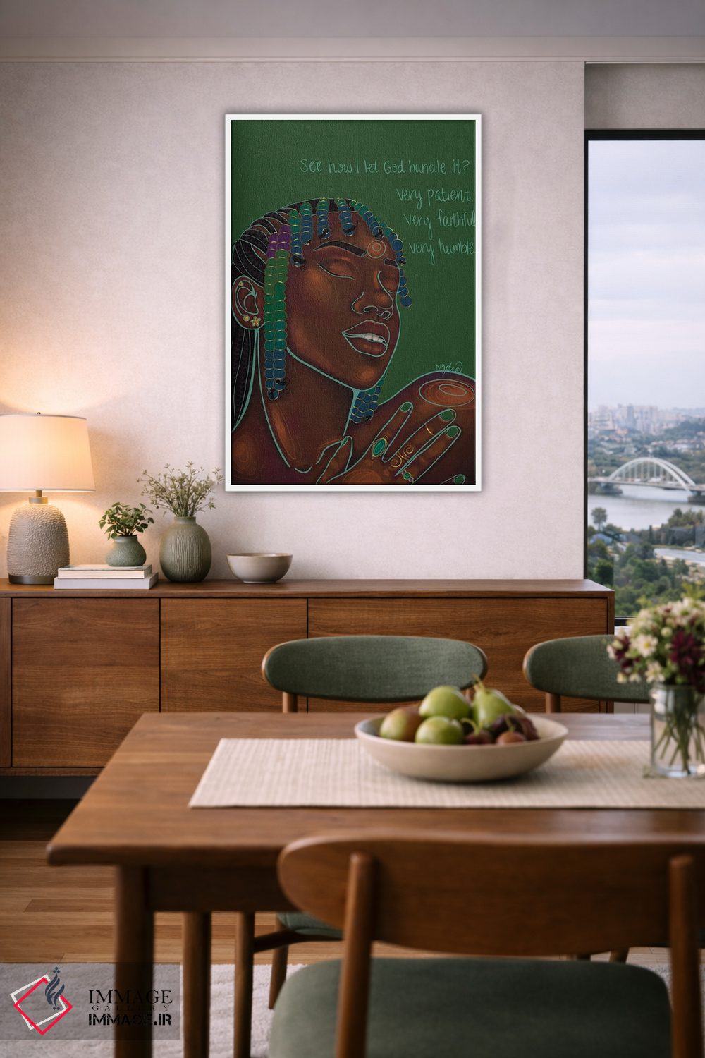 تابلو دکوراتیو "به خدا اعتماد دارم" اثر نیدیا دراز - D6W