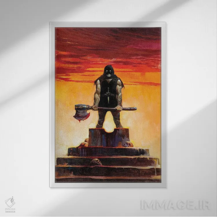 تابلو دکوراتیو "جلاد" اثر فرانک فرزتا - نمای قابدار سفید