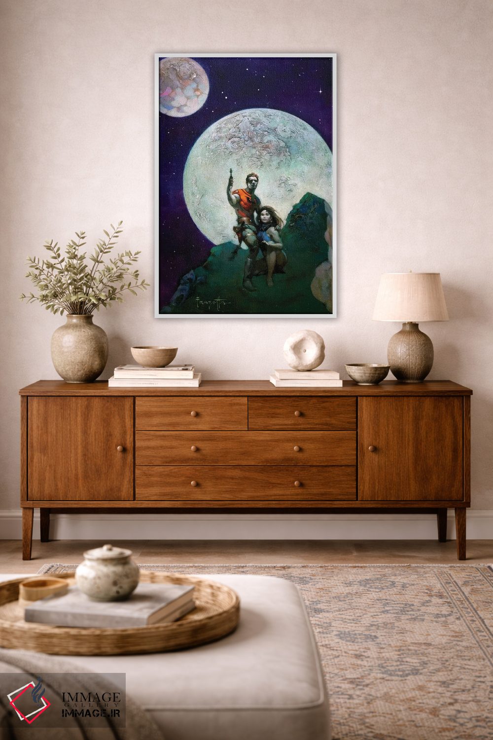 تابلو دکوراتیو "سیاره خطرناک" اثر فرانک فرزتا - D3W