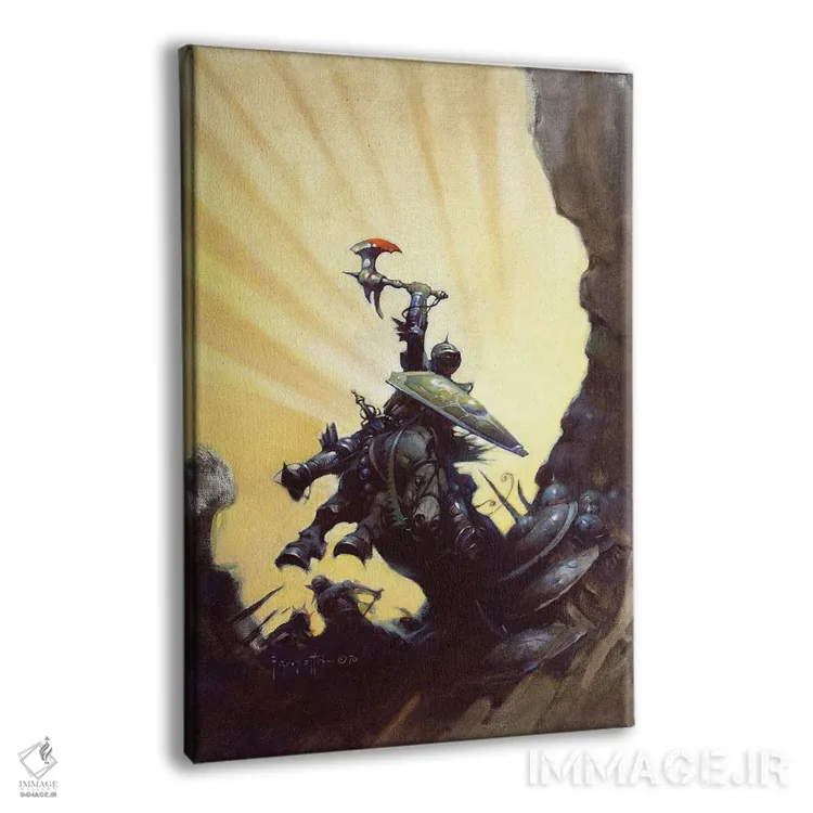 تابلو دکوراتیو "قهرمان جاودان" اثر فرانک فرزتا - نمای پرسپکتیو محصول