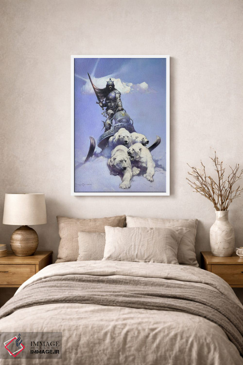 تابلو دکوراتیو "جنگجوی نقره ای" اثر فرانک فرزتا - D1W