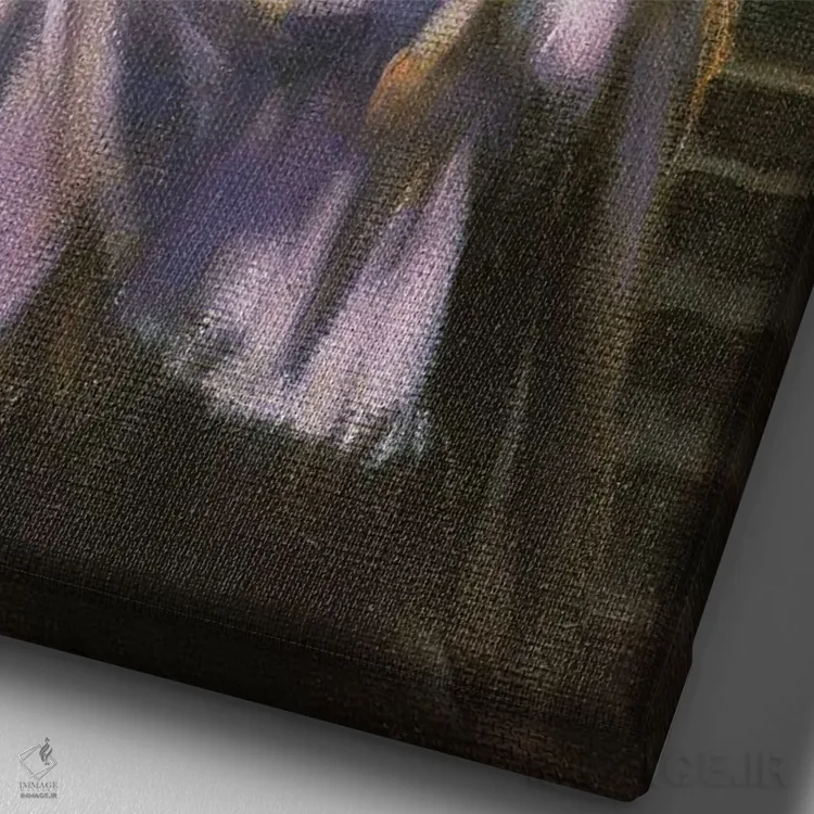 تابلو دکوراتیو "عروس دراکولا" اثر فرانک فرزتا - نمای نزدیک بافت بوم