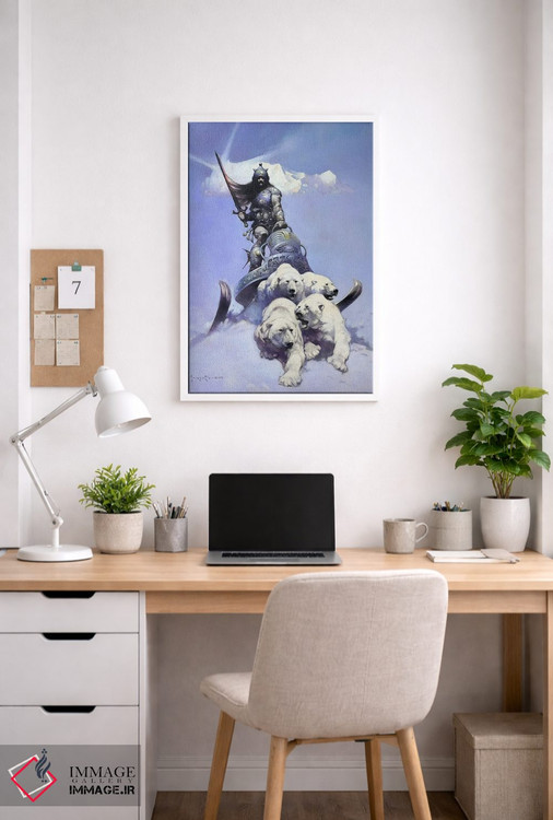 تابلو دکوراتیو "جنگجوی نقره ای" اثر فرانک فرزتا - D4W