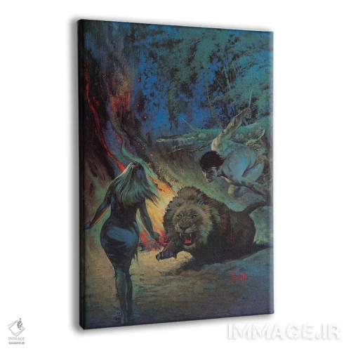 تابلو دکوراتیو "تارزان و جواهرات اوپار؟" اثر فرانک فرزتا - نمای پرسپکتیو محصول