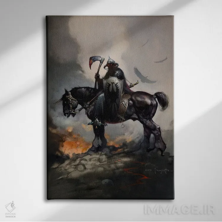 تابلو دکوراتیو "دلال مرگ" اثر فرانک فرزتا - نمای روبهرو روی دیوار