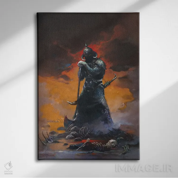 تابلو دکوراتیو "دلال مرگ ۳" اثر فرانک فرزتا - نمای روبهرو روی دیوار