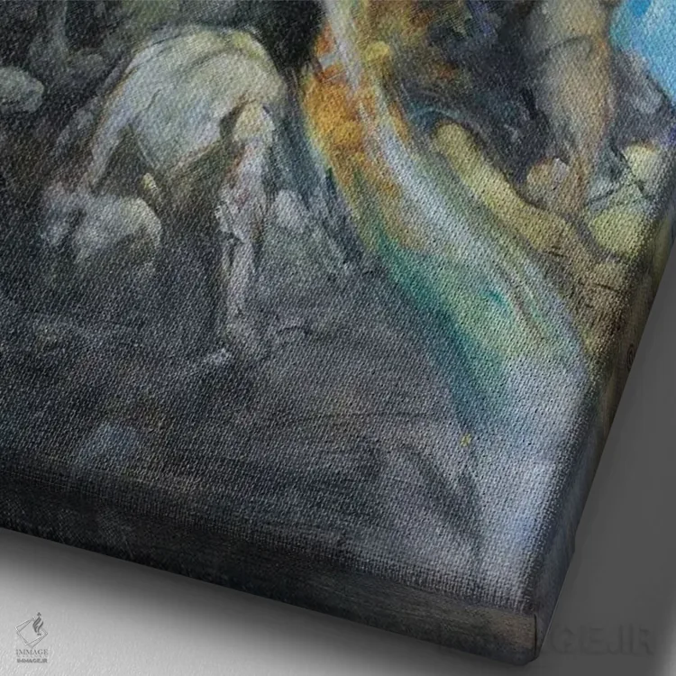 تابلو دکوراتیو "شکست ناپذیر" اثر فرانک فرزتا - نمای نزدیک بافت بوم