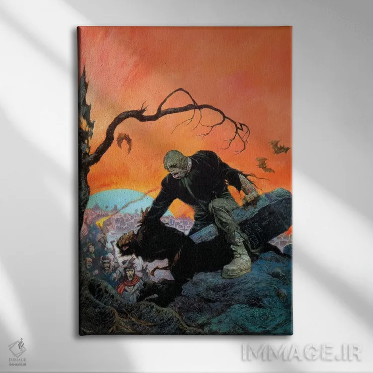 تابلو دکوراتیو "آن سوی قبر" اثر فرانک فرزتا - نمای روبهرو روی دیوار