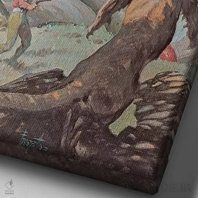 تابلو دکوراتیو "فراتر از دورترین ستاره؟" اثر فرانک فرزتا - نمای نزدیک بافت بوم