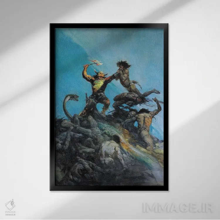 تابلو دکوراتیو "شکست ناپذیر" اثر فرانک فرزتا - نمای قابدار مشکی