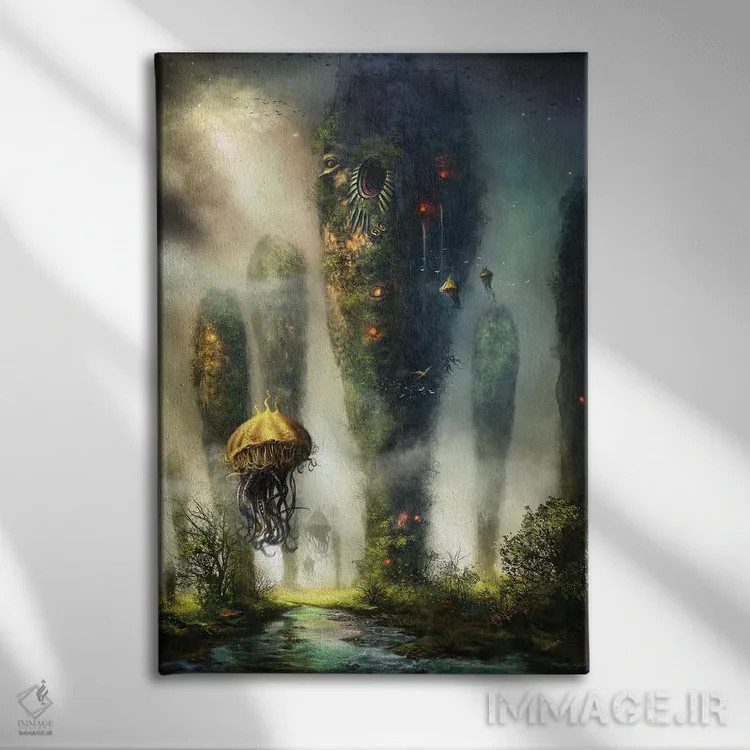 تابلو دکوراتیو "برج های کیله" اثر فرباوراند لادرا - نمای روبهرو روی دیوار