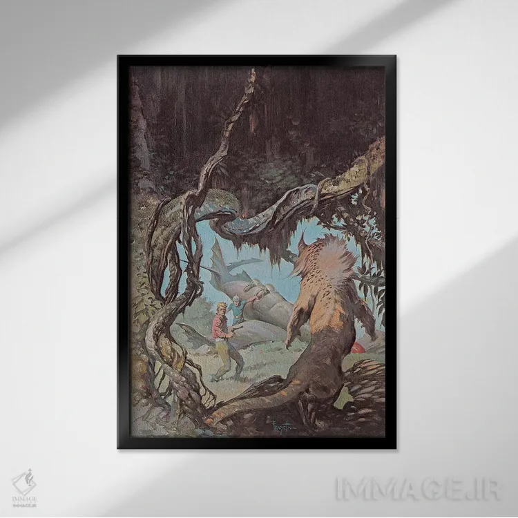 تابلو دکوراتیو "فراتر از دورترین ستاره؟" اثر فرانک فرزتا - نمای قابدار مشکی