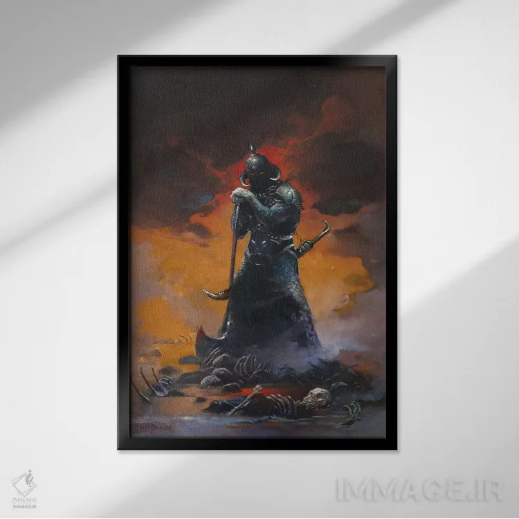 تابلو دکوراتیو "دلال مرگ ۳" اثر فرانک فرزتا - نمای قابدار مشکی