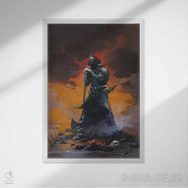 تابلو دکوراتیو "دلال مرگ ۳" اثر فرانک فرزتا - نمای قابدار سفید