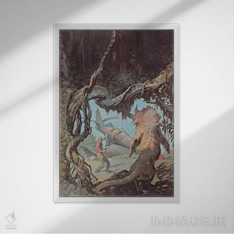 تابلو دکوراتیو "فراتر از دورترین ستاره؟" اثر فرانک فرزتا - نمای قابدار سفید