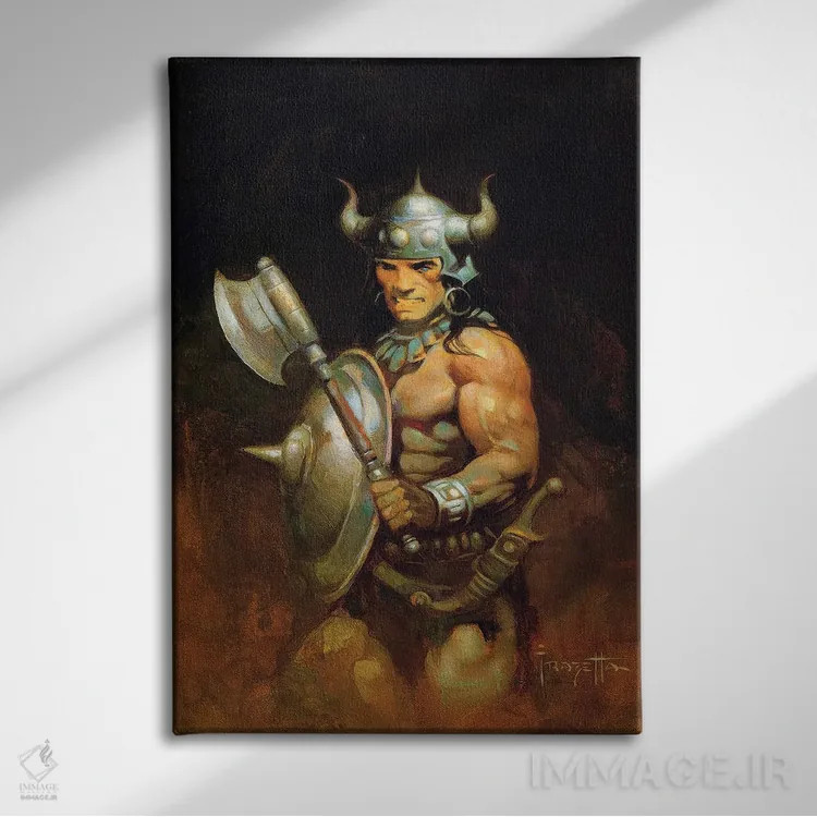 تابلو دکوراتیو "پرتره بربر" اثر فرانک فرزتا - نمای روبهرو روی دیوار