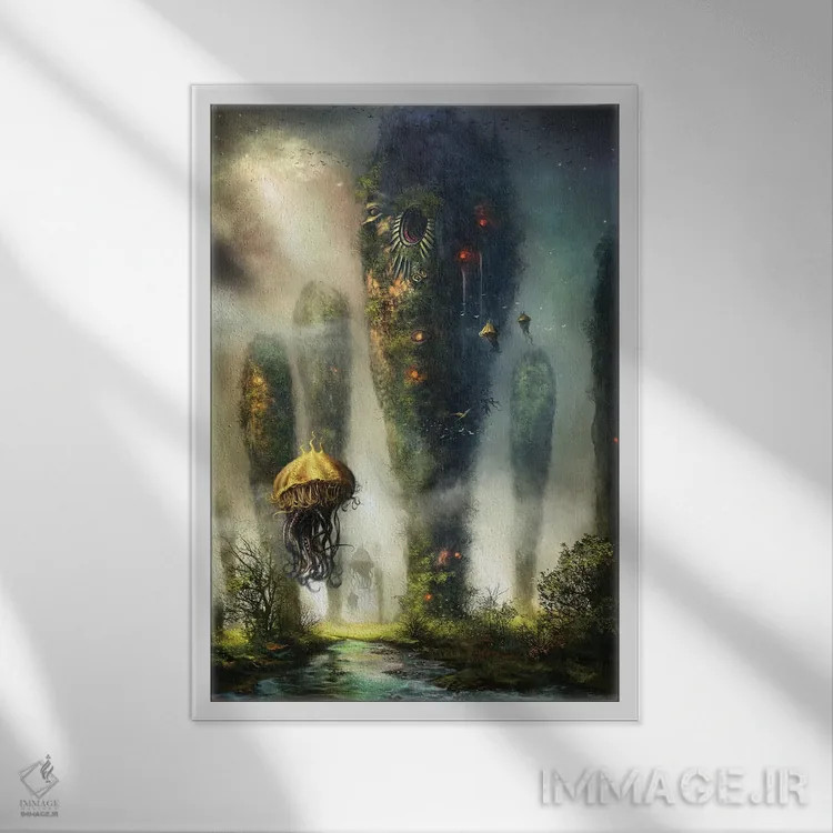 تابلو دکوراتیو "برج های کیله" اثر فرباوراند لادرا - نمای قابدار سفید