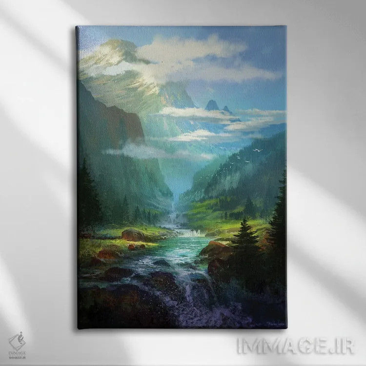 تابلو دکوراتیو "آرام" اثر فرباوراند لادرا - نمای روبهرو روی دیوار