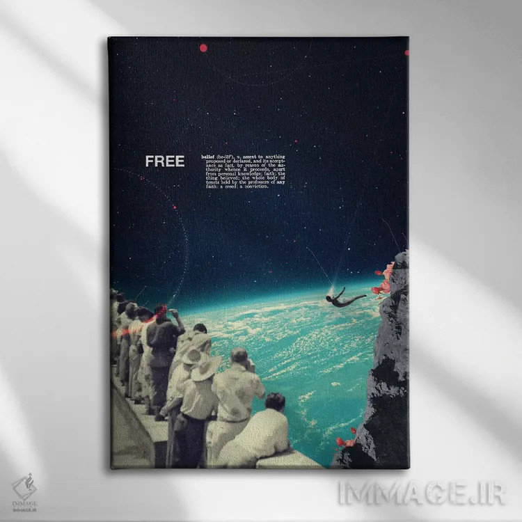 تابلو دکوراتیو "آزاد" اثر فرانک موس - نمای روبهرو روی دیوار
