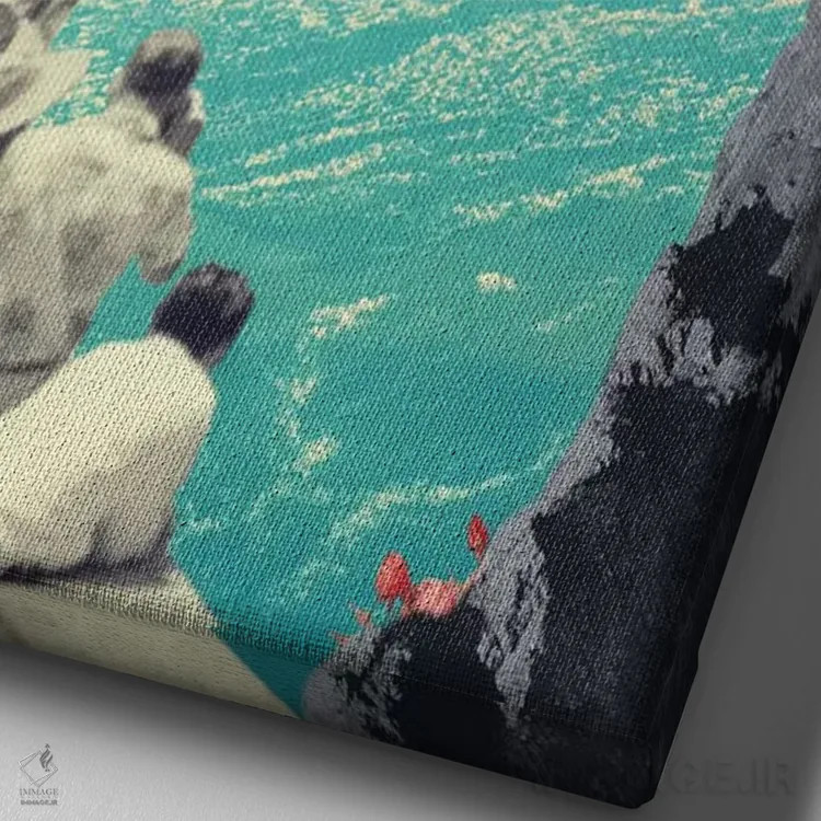 تابلو دکوراتیو "آزاد" اثر فرانک موس - نمای نزدیک بافت بوم