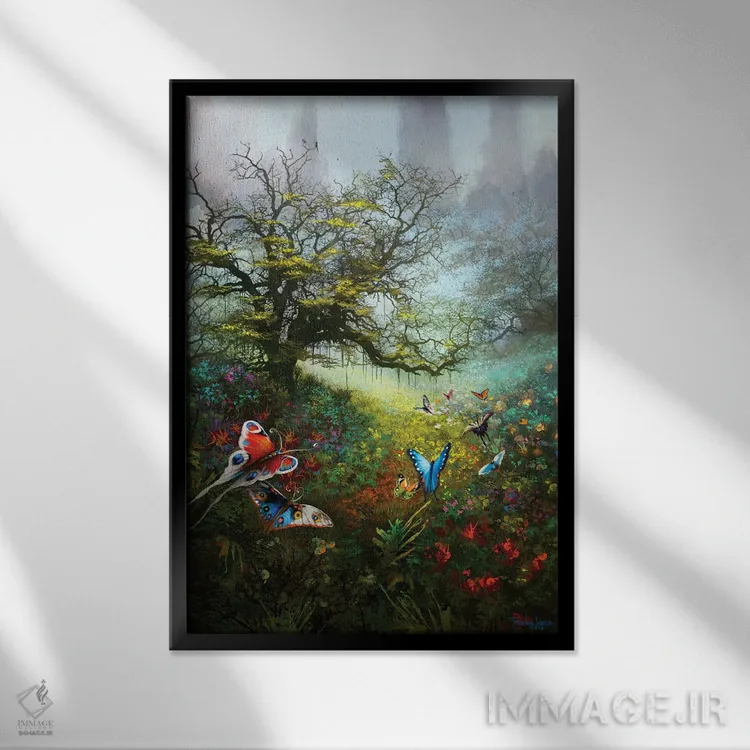 تابلو دکوراتیو "به روشنایی روز" اثر فرباوراند لادرا - نمای قابدار مشکی