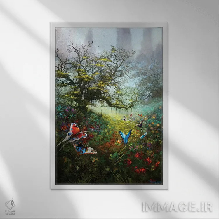 تابلو دکوراتیو "به روشنایی روز" اثر فرباوراند لادرا - نمای قابدار سفید