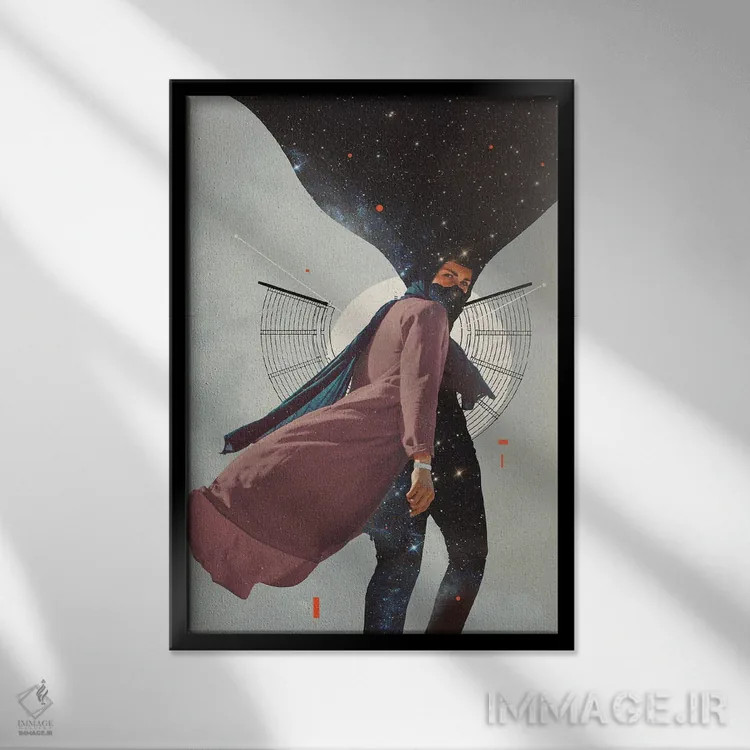 تابلو دکوراتیو "کوچ نشین" اثر فرانک موس - نمای قابدار مشکی