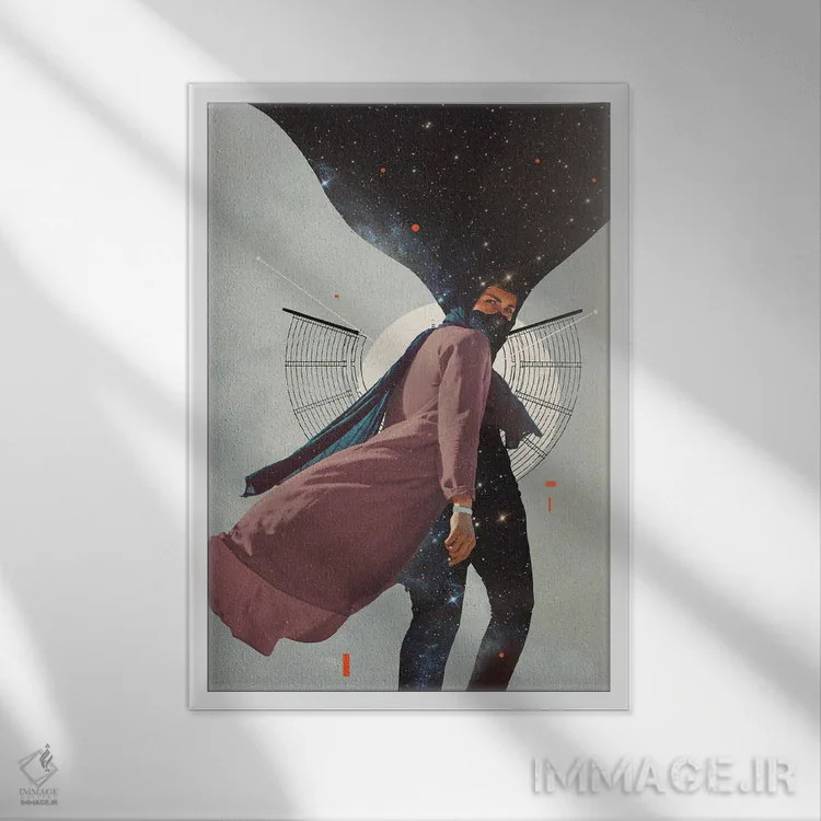 تابلو دکوراتیو "کوچ نشین" اثر فرانک موس - نمای قابدار سفید