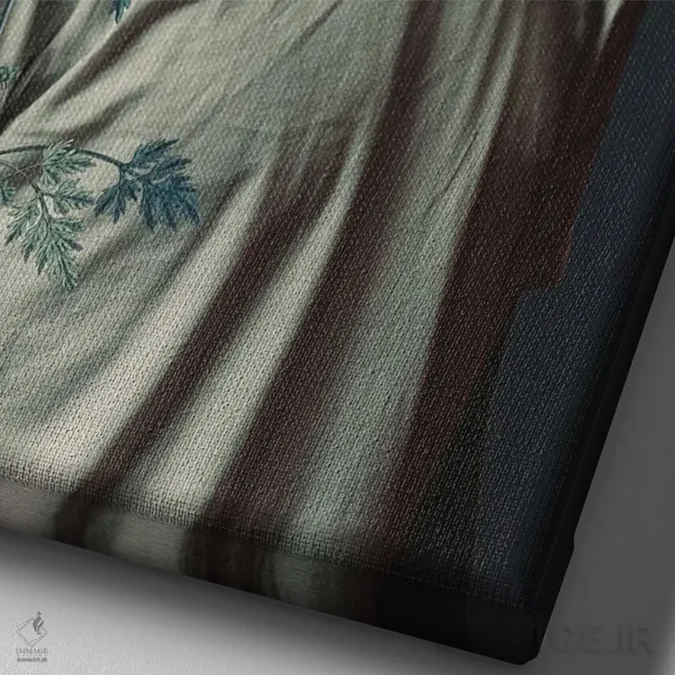 تابلو دکوراتیو "در انتظار نفس کشیدن" اثر فرانک موس - نمای نزدیک بافت بوم