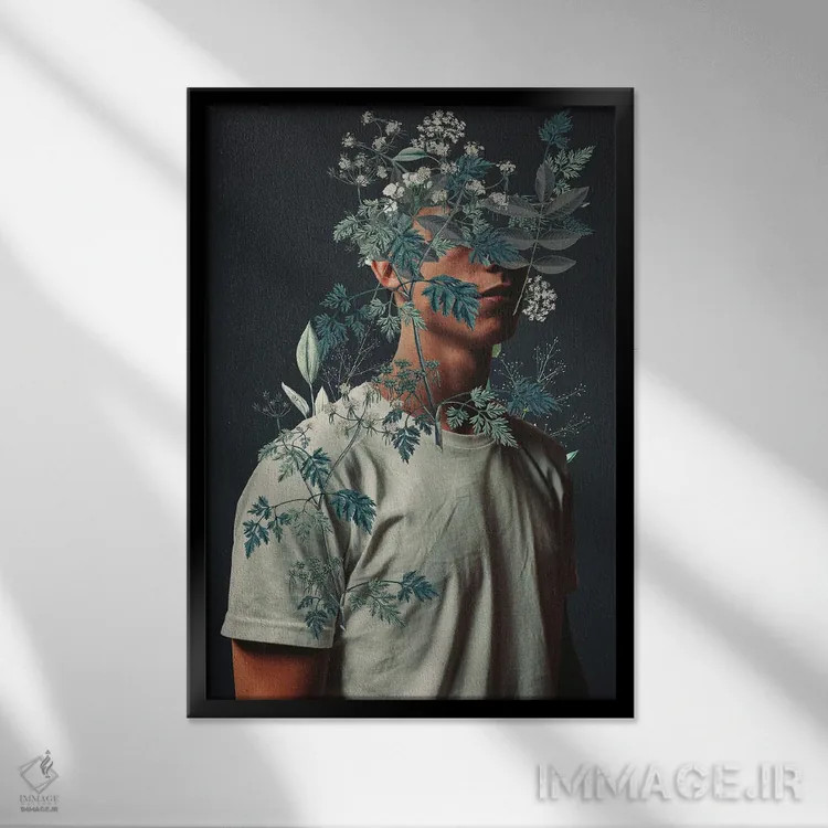 تابلو دکوراتیو "در انتظار نفس کشیدن" اثر فرانک موس - نمای قابدار مشکی