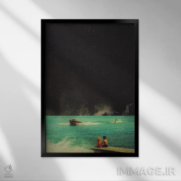 تابلو دکوراتیو "تاسوس " اثر فرانک موس - نمای قابدار مشکی