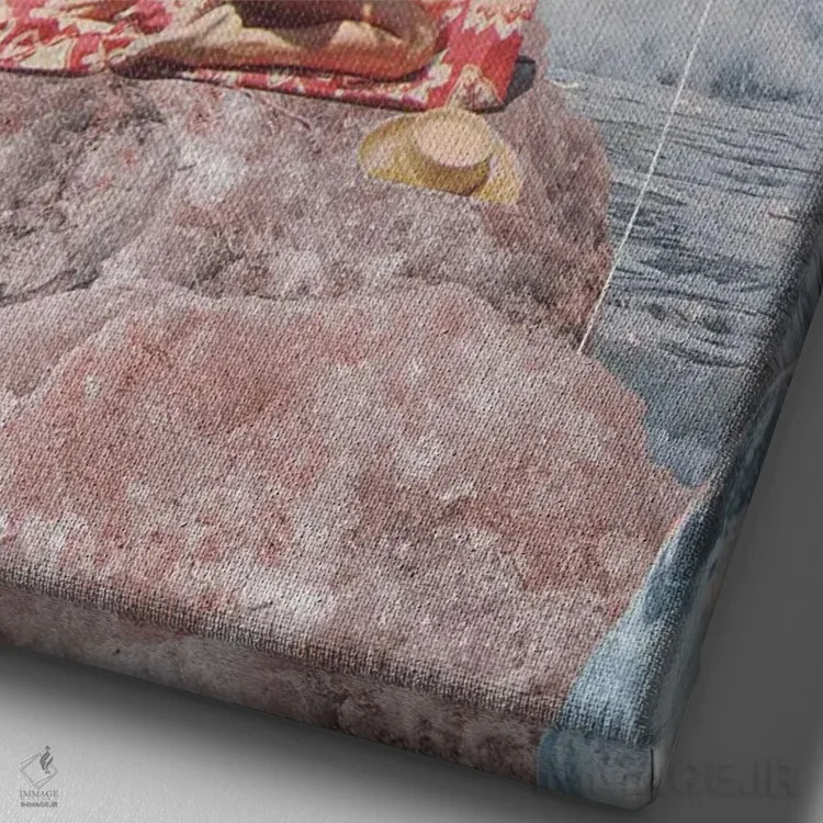 تابلو دکوراتیو "هنوز آنجا" اثر فرانک موس - نمای نزدیک بافت بوم