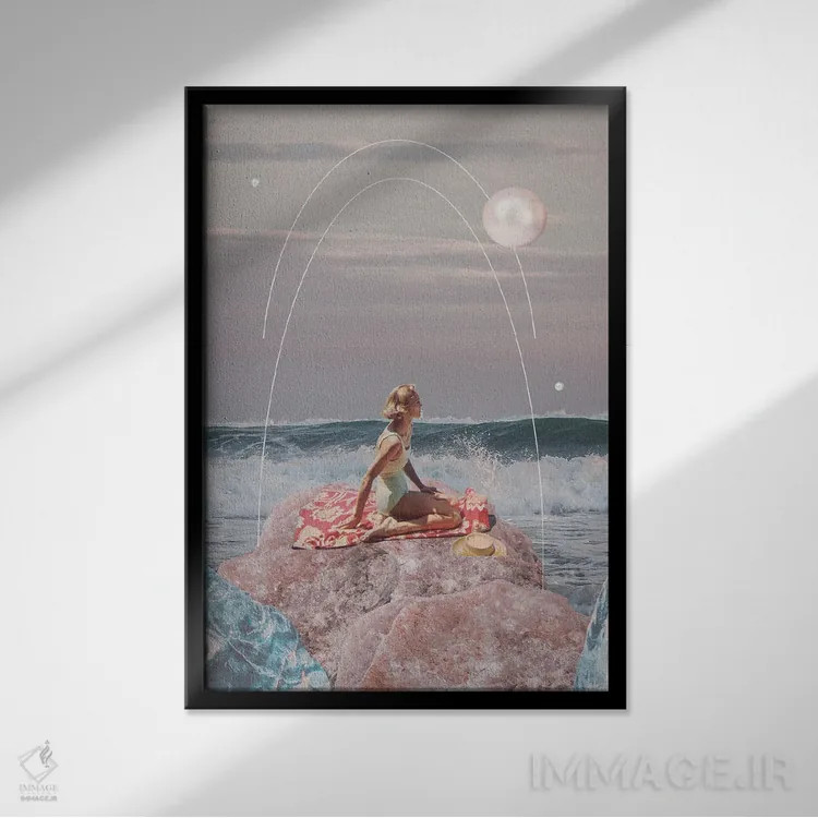 تابلو دکوراتیو "هنوز آنجا" اثر فرانک موس - نمای قابدار مشکی