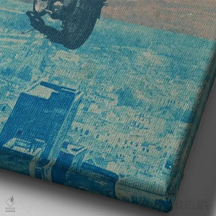 تابلو دکوراتیو "نگاه مستقیم به چشم تابستان" اثر فرانک موس - نمای نزدیک بافت بوم