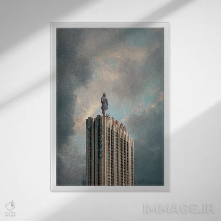 تابلو دکوراتیو "ما دوباره نفس خواهیم کشید" اثر فرانک موس - نمای قابدار سفید