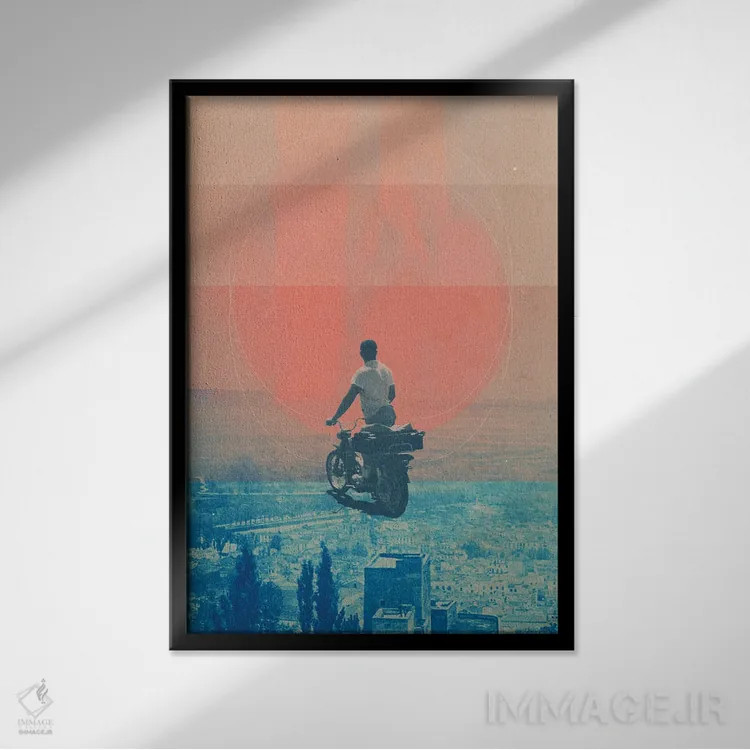 تابلو دکوراتیو "نگاه مستقیم به چشم تابستان" اثر فرانک موس - نمای قابدار مشکی