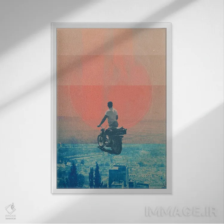 تابلو دکوراتیو "نگاه مستقیم به چشم تابستان" اثر فرانک موس - نمای قابدار سفید