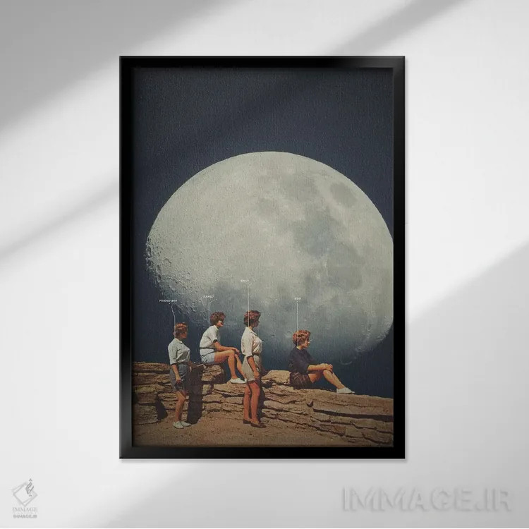 تابلو دکوراتیو "دوستان نه دوستان" اثر فرانک موس - نمای قابدار مشکی