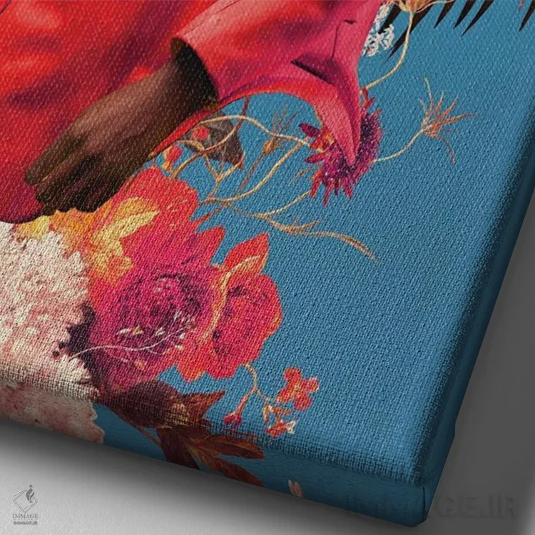 تابلو دکوراتیو "همه بهارهایی که به یاد داشت" اثر فرانک موس - نمای نزدیک بافت بوم