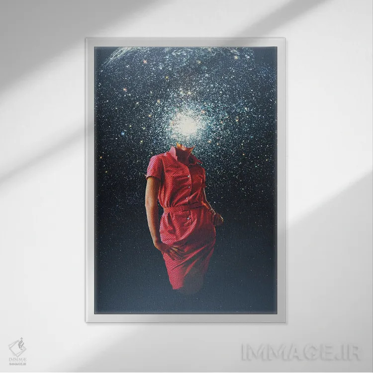 تابلو دکوراتیو "حافظه ستاره ای" اثر فرانک موس - نمای قابدار سفید