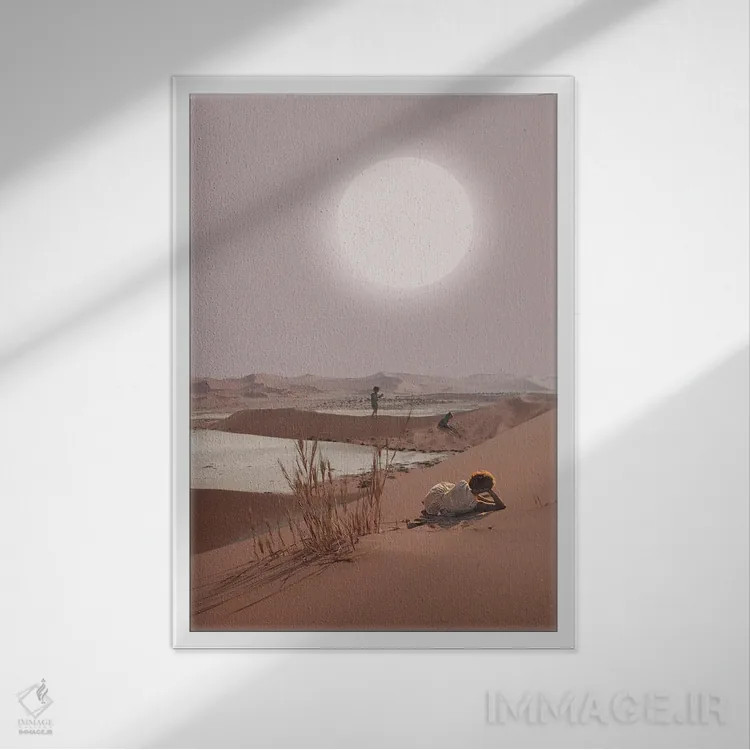 تابلو دکوراتیو "نور مراقبشان خواهد بود" اثر فرانک موس - نمای قابدار سفید