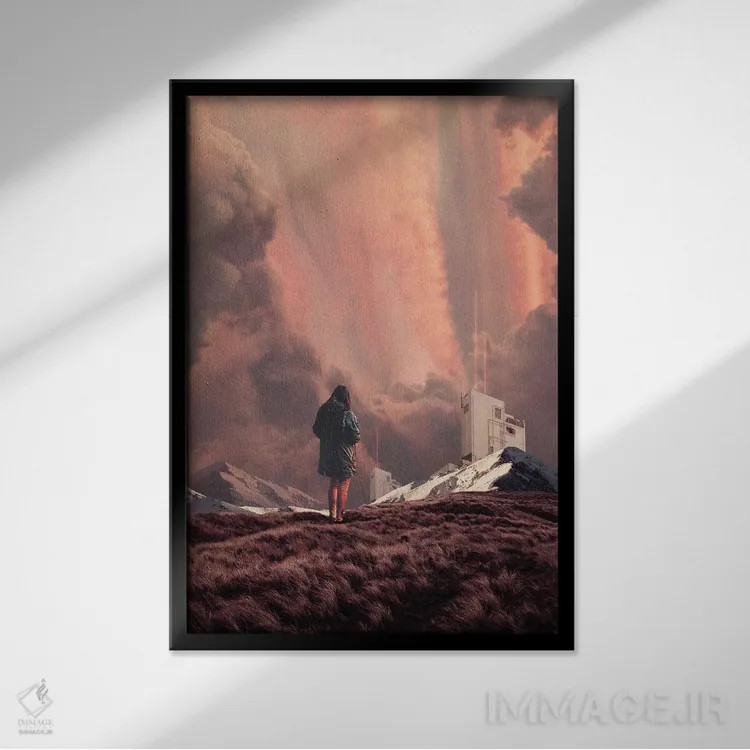 تابلو دکوراتیو "کشف ناگهانی" اثر فرانک موس - نمای قابدار مشکی