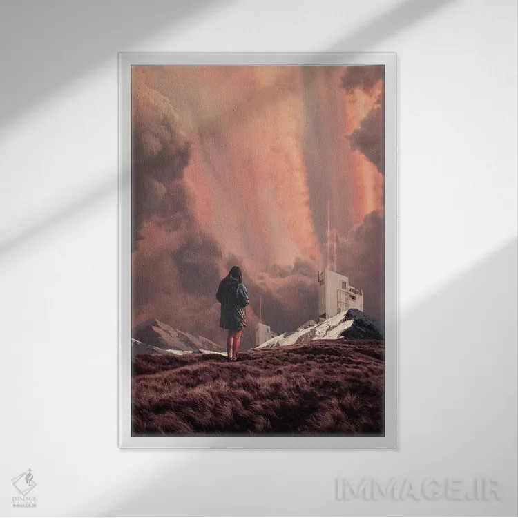 تابلو دکوراتیو "کشف ناگهانی" اثر فرانک موس - نمای قابدار سفید