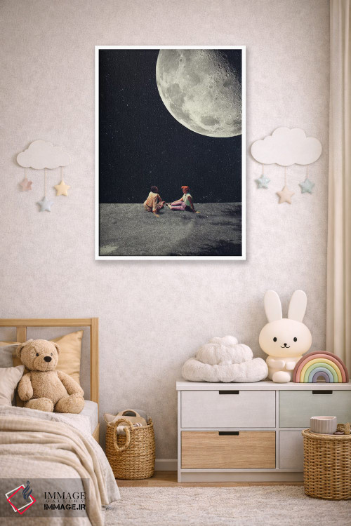 تابلو دکوراتیو "ماه را برای یک لبخند به تو دادم" اثر فرانک موس - D3W