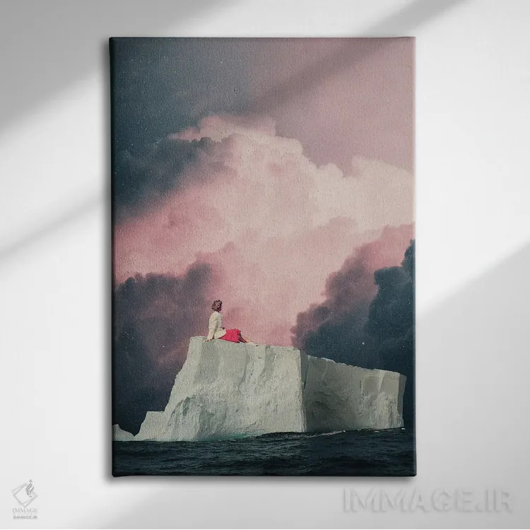 تابلو دکوراتیو "خدا من دلم برایت تنگ شده" اثر فرانک موس - نمای روبهرو روی دیوار