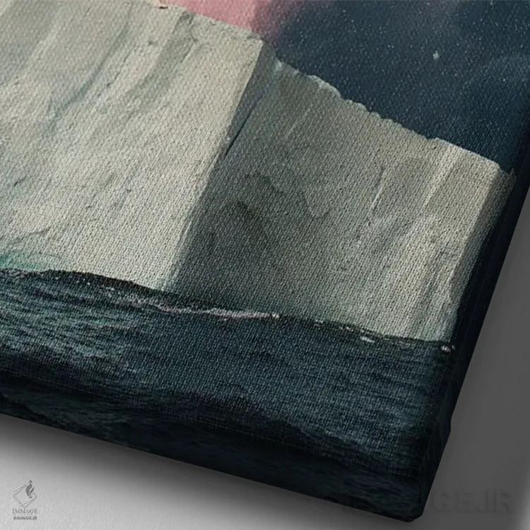 تابلو دکوراتیو "خدا من دلم برایت تنگ شده" اثر فرانک موس - نمای نزدیک بافت بوم