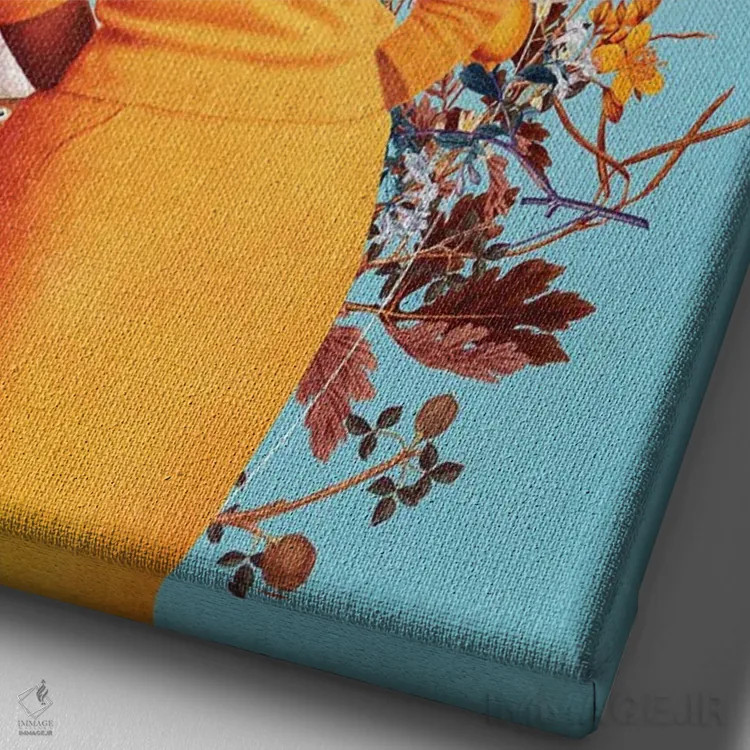 تابلو دکوراتیو "به نمایشگرها رویاهایت را نده" اثر فرانک موس - نمای نزدیک بافت بوم