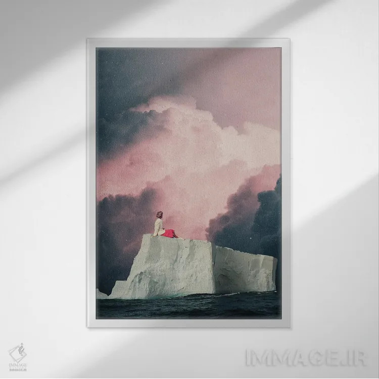 تابلو دکوراتیو "خدا من دلم برایت تنگ شده" اثر فرانک موس - نمای قابدار سفید